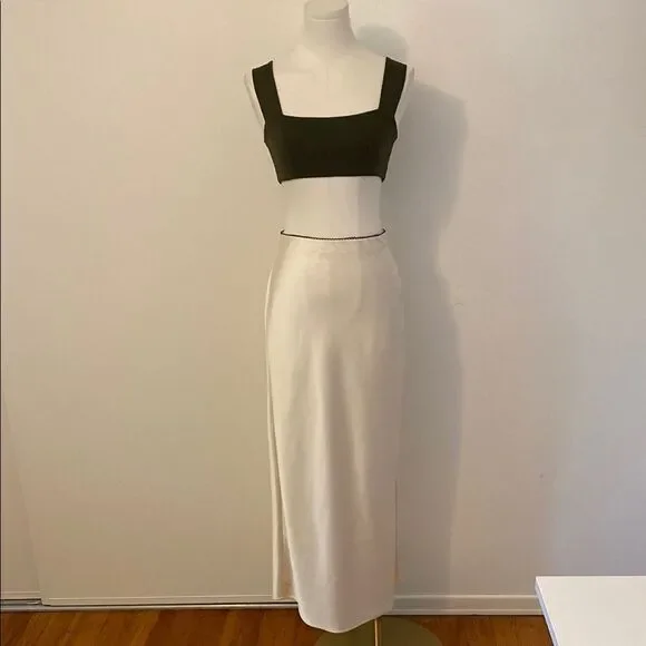 Reformation Dark Olive Green EcoStretch Croptop Bralette Size XS - Picture 2 of 7